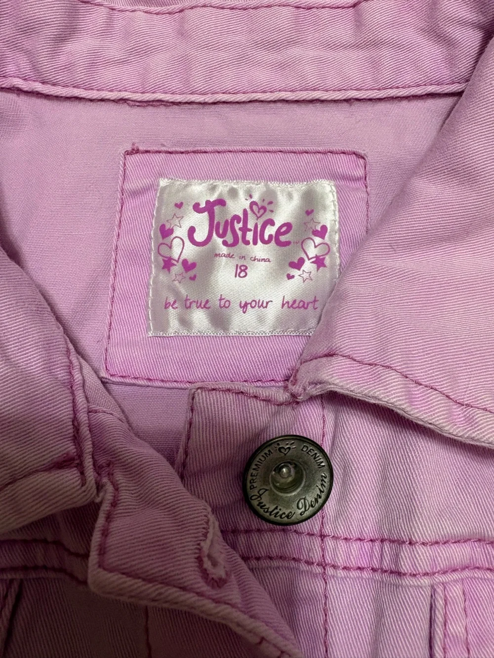 Girl’s Justice Pink Denim Jacket